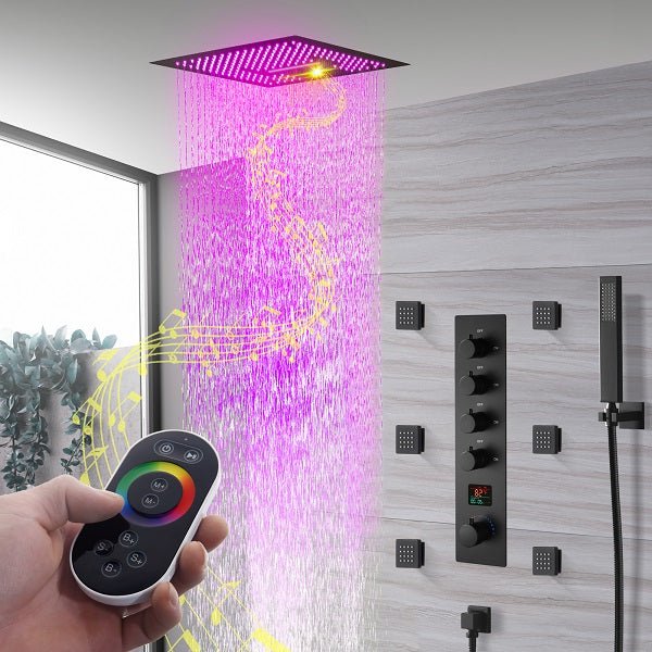 16" Siena Digital Rainfall LED Shower System By Cascada Showers - Product Image 7