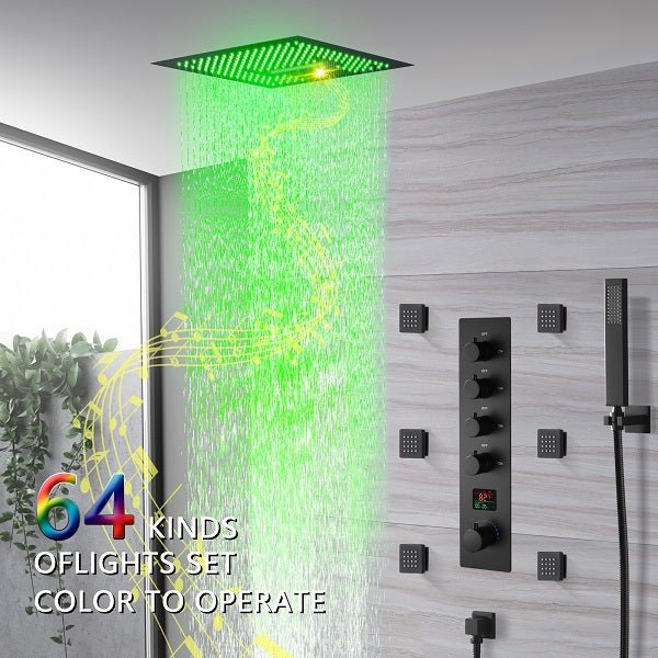 16" Siena Digital Rainfall LED Shower System By Cascada Showers - Detail View 3