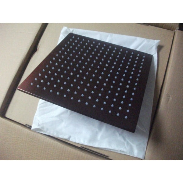Cascada Showers 16" Square Ceiling Mount Rainfall LED Shower Head include Shower Arm - Product Image 9