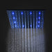 Cascada Showers 16" Square Ceiling Mount Rainfall LED Shower Head include Shower Arm - Detail View 3