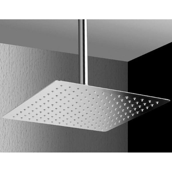 Cascada Showers 16" Square Ceiling Mount Rainfall LED Shower Head include Shower Arm - Product Image 8