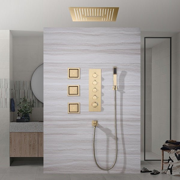 Cascada Showers 16” Cascada Cristallo Square LED Music shower system - Product Image 11