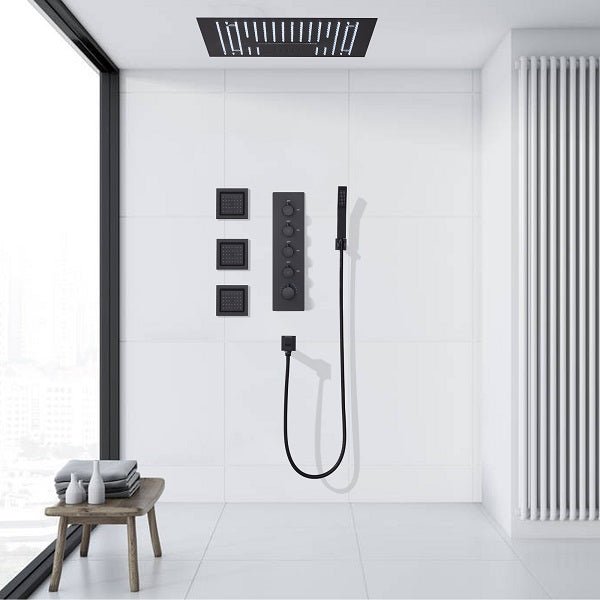 Cascada Showers 16” Square Cascada Luxury Cristallo LED Music shower system - Product Image 6