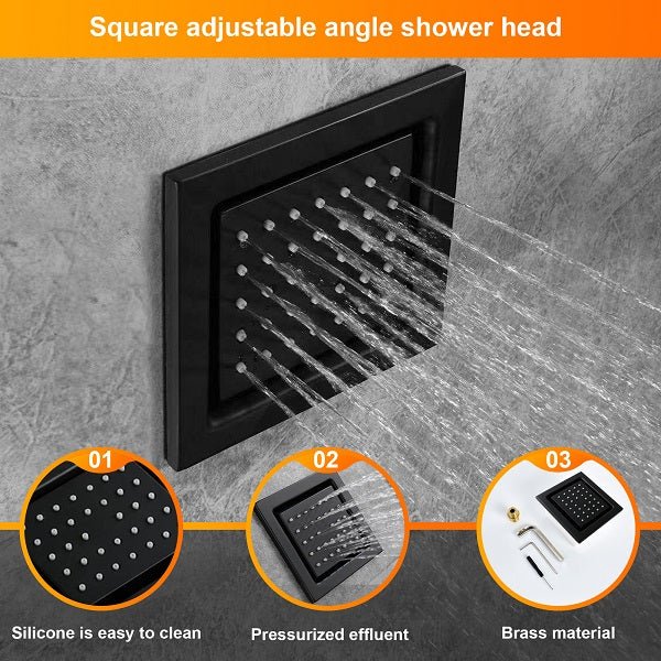 Cascada Showers 16” Square Cascada Luxury Cristallo LED Music shower system - Product Image 12