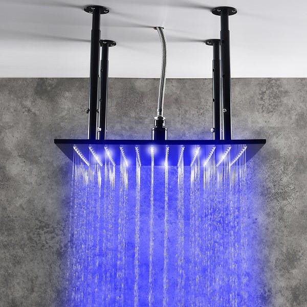 Cascada Showers 16” Square LED shower system with 3 knob thermostatic Valve - Product Image 8