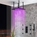 Cascada Showers 16” Square LED shower system with 3 knob thermostatic Valve - Detail View 2