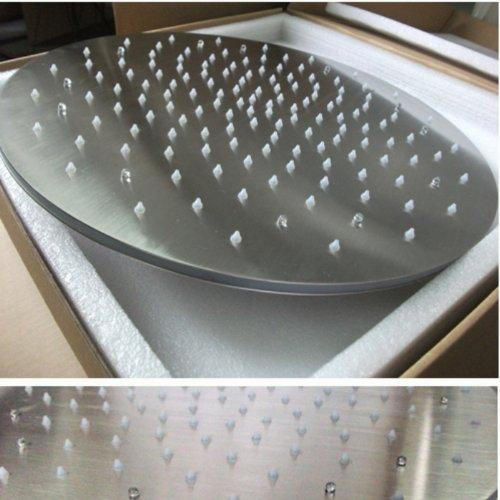 Cascada Showers 16" Stainless Steel Ceiling Mount Round Rainfall LED Shower Head - Detail View 3