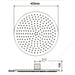Cascada Showers 16" Stainless Steel Ceiling Mount Round Rainfall LED Shower Head - Alternate View