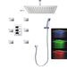 Cascada Tuscany 16” Shower System: LED Rainfall, Massage Jets, Thermostatic Control - View 10