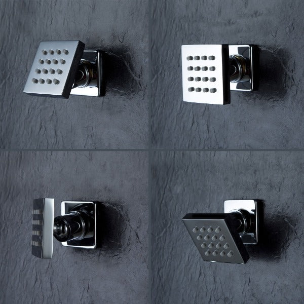 Cascada Tuscany 16” Shower System: LED Rainfall, Massage Jets, Thermostatic Control - Lifestyle View