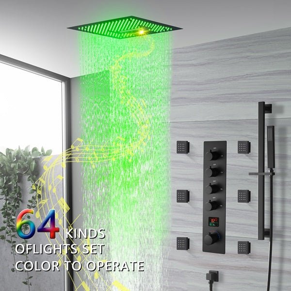 16" Turin Digital Rainfall LED music Shower System by Cascada Showers - Product Image 7