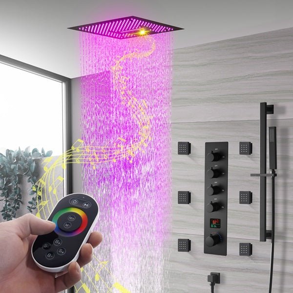 16" Turin Digital Rainfall LED music Shower System by Cascada Showers - Product Image 9