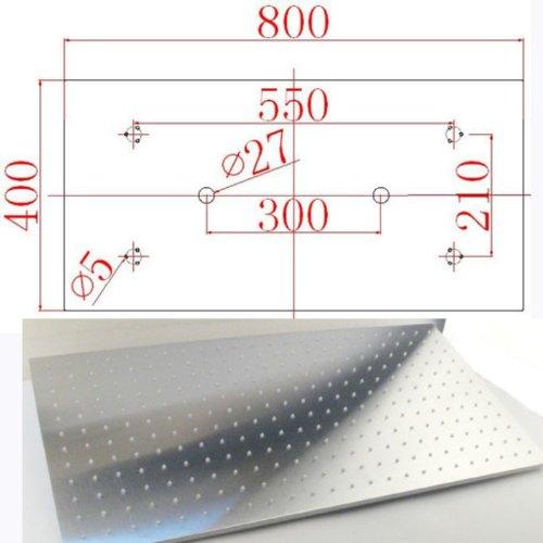 Cascada Showers 16"x31" Stainless Steel Luxury Rectangular Rain Shower Head - Detail View 3