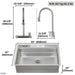 Forno Acqua 33-Inch Drop-In/Undermount MultiSINK Workstation Sink with Waterfall Faucet &... Kitchen Appliance - View 15