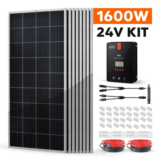 Green Vista Living Rich Solar - 1600 Watt Solar Kit - Side View