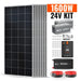 Green Vista Living Rich Solar - 1600 Watt 24V Complete Solar Kit - Side View