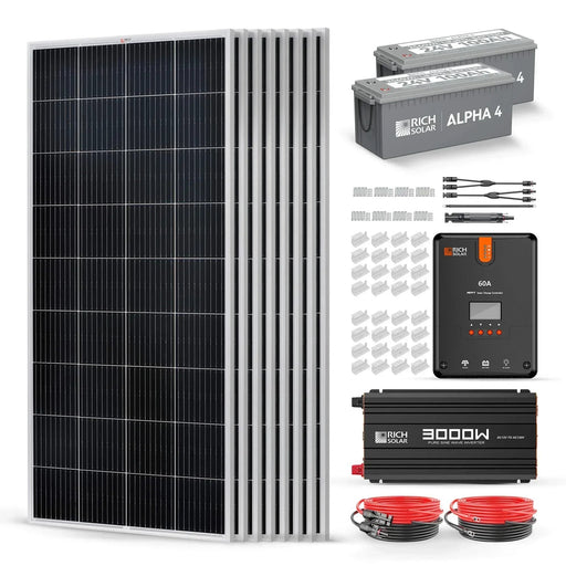 Green Vista Living Rich Solar - 1600 Watt 24V Complete Solar Kit