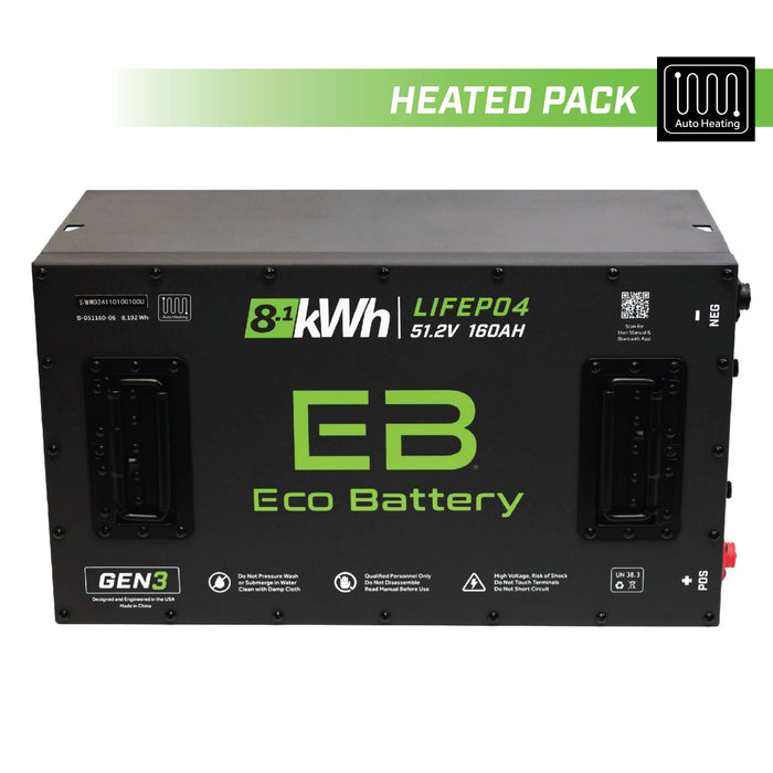 48V 160Ah LiFePO4 Battery - front view