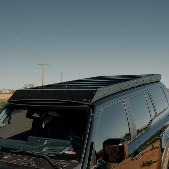 C4 Fab Toyota Land Cruiser Roof Rack with Optional Light Bar Mount / 250 Series – installed on vehicle, image 7 of 18