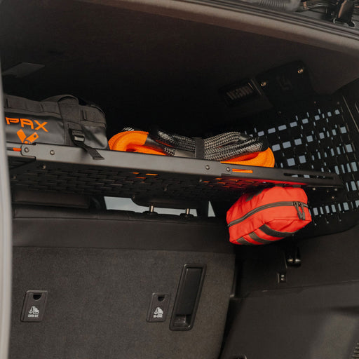 C4 Fab Toyota Land Cruiser Add-On Shelf for Rear Window MOLLE Panels / 250 Series – installed on vehicle, image 2 of 15