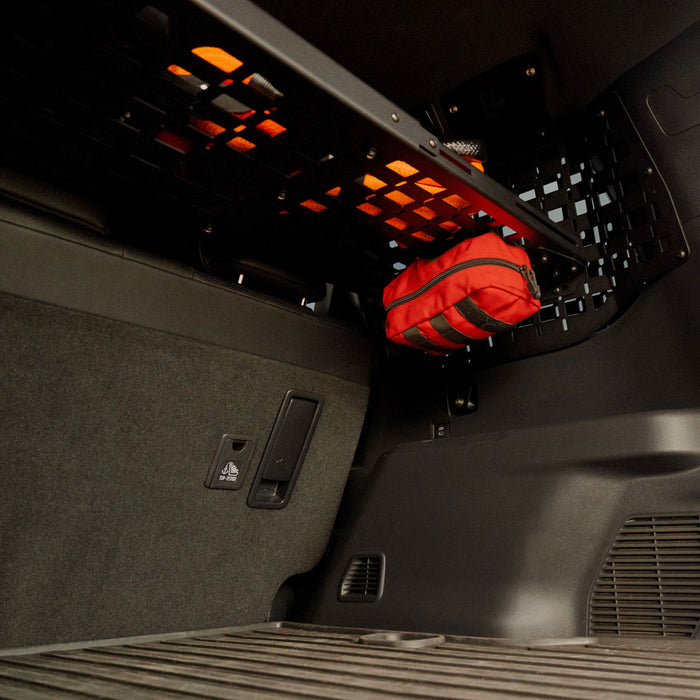 C4 Fab Toyota Land Cruiser Add-On Shelf for Rear Window MOLLE Panels / 250 Series – installed on vehicle, image 10 of 15
