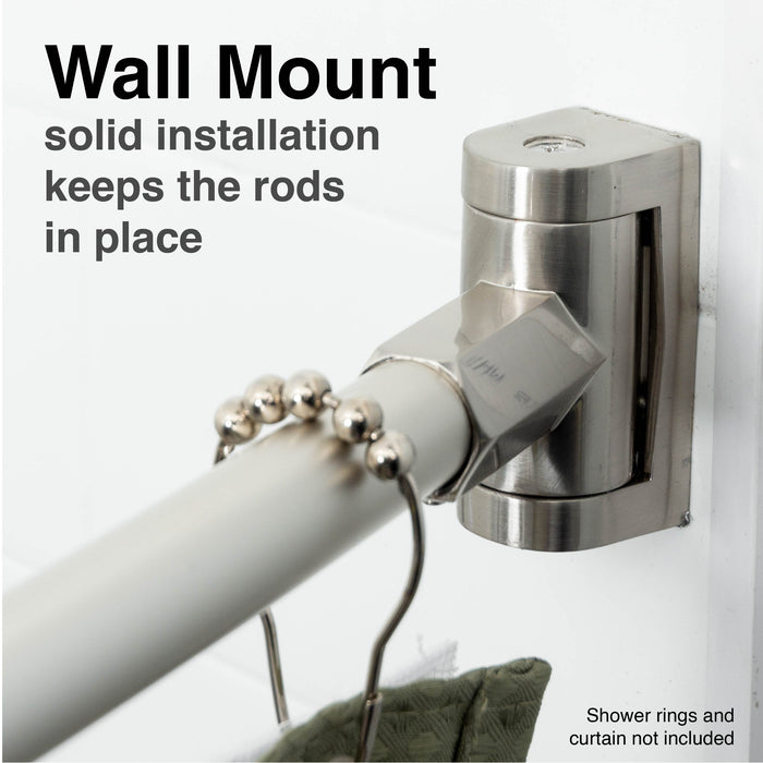 Utility-Sink.com 36 in. to 61 in. Curved Shower Rod (Brushed Nickel Finish) - Product Image 10
