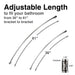 Utility-Sink.com 36 in. to 61 in. Curved Shower Rod (Brushed Nickel Finish) - Product Image 5