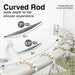 Utility-Sink.com 36 in. to 61 in. Curved Shower Rod (Brushed Nickel Finish) - Product Image 6