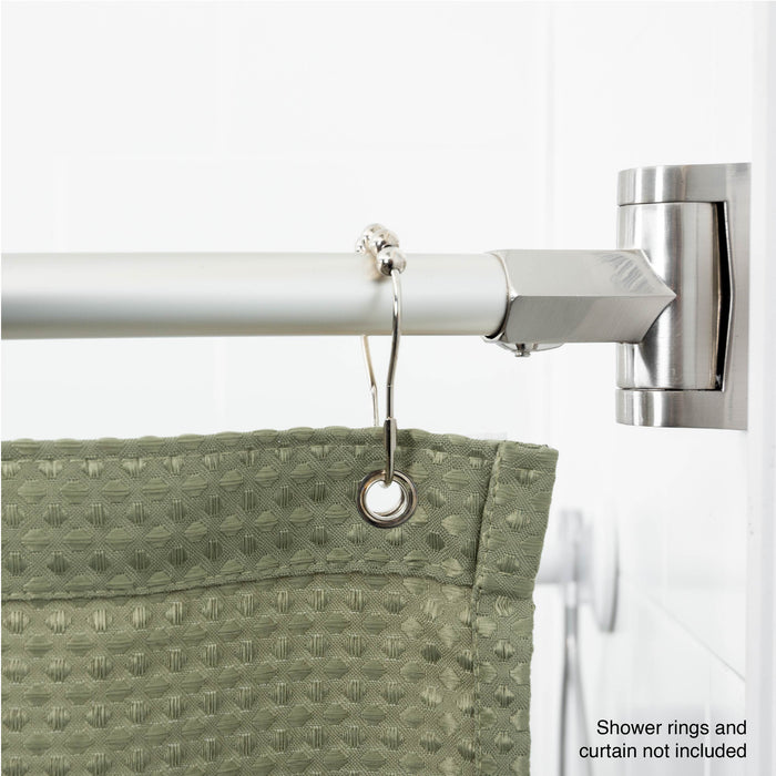 Utility-Sink.com 36 in. to 61 in. Curved Shower Rod (Brushed Nickel Finish) - Product Image 7