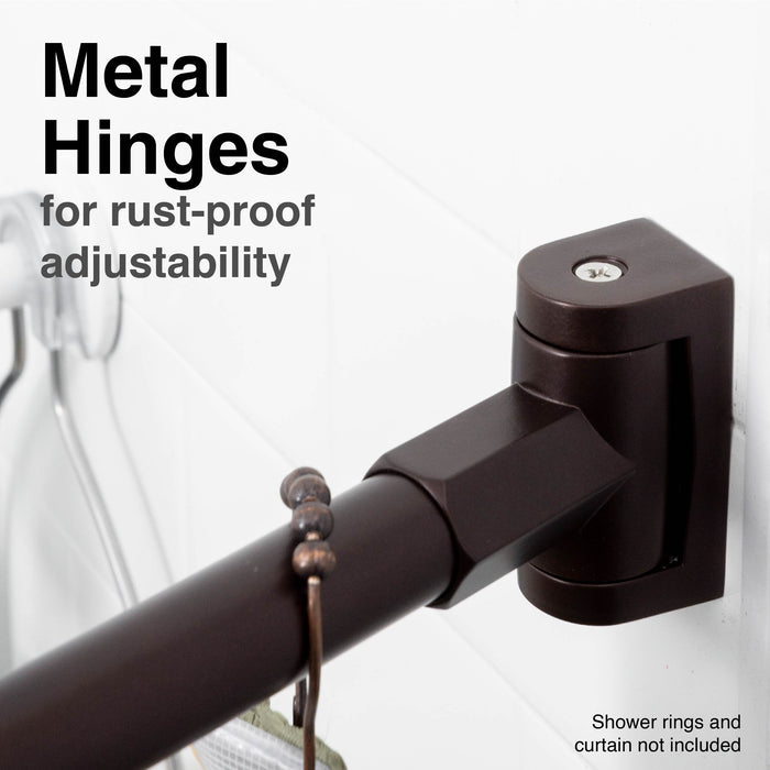 Utility-Sink.com 36 in. to 61 in. Curved Shower Rod (Oil-Rubbed Bronze Finish) - Detail View 3