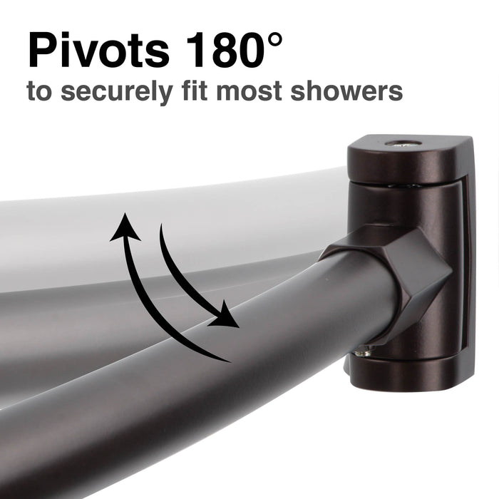 Utility-Sink.com 36 in. to 61 in. Curved Shower Rod (Oil-Rubbed Bronze Finish) - Product Image 8