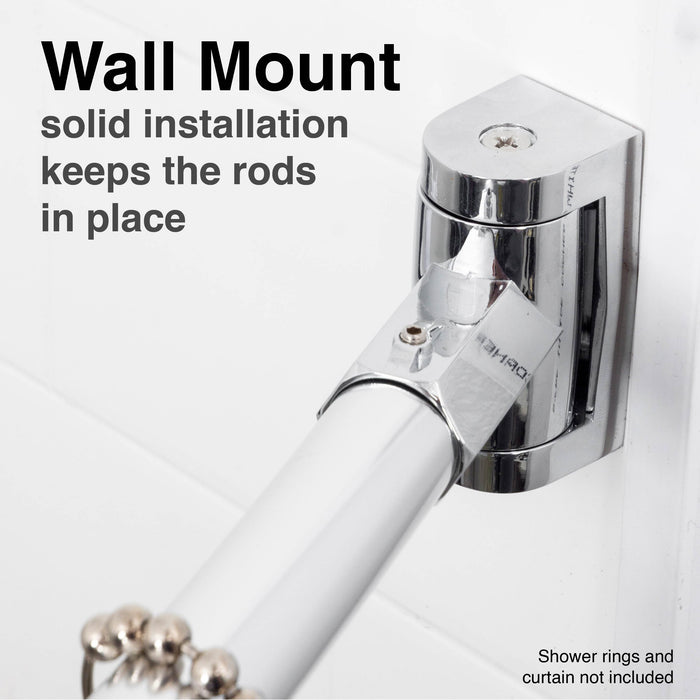 Utility-Sink.com 36 in. to 61 in. Curved Shower Rod (Chrome Finish) - Product Image 10