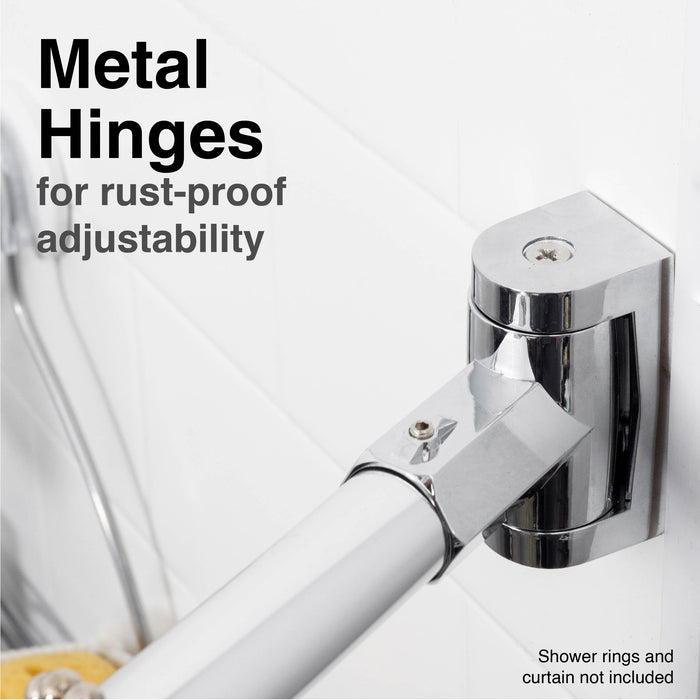 Utility-Sink.com 36 in. to 61 in. Curved Shower Rod (Chrome Finish) - Detail View 3