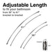 Utility-Sink.com 36 in. to 61 in. Curved Shower Rod (Chrome Finish) - Product Image 5