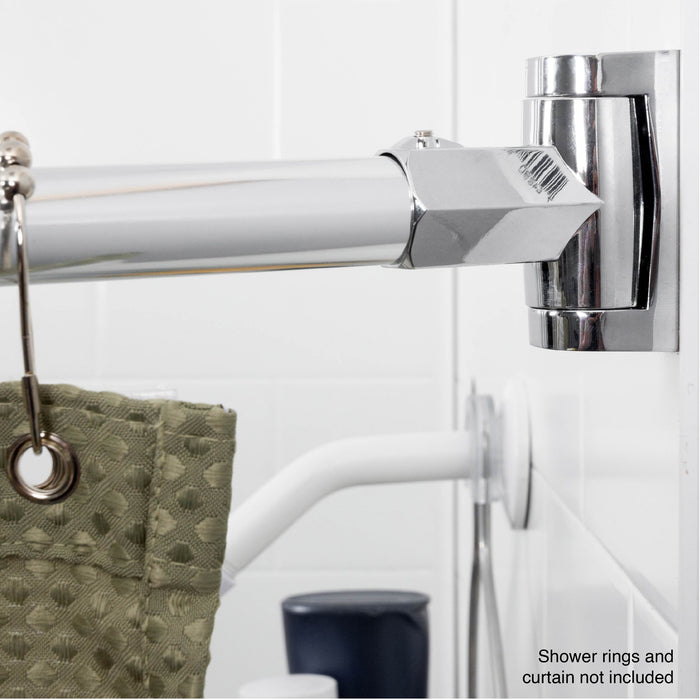 Utility-Sink.com 36 in. to 61 in. Curved Shower Rod (Chrome Finish) - Product Image 7