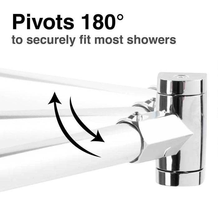 Utility-Sink.com 36 in. to 61 in. Curved Shower Rod (Chrome Finish) - Product Image 8