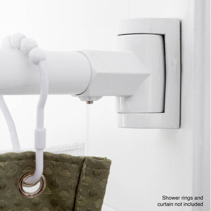 Utility-Sink.com 36 in. to 61 in. Curved Shower Rod (White Finish) - Product Image 7