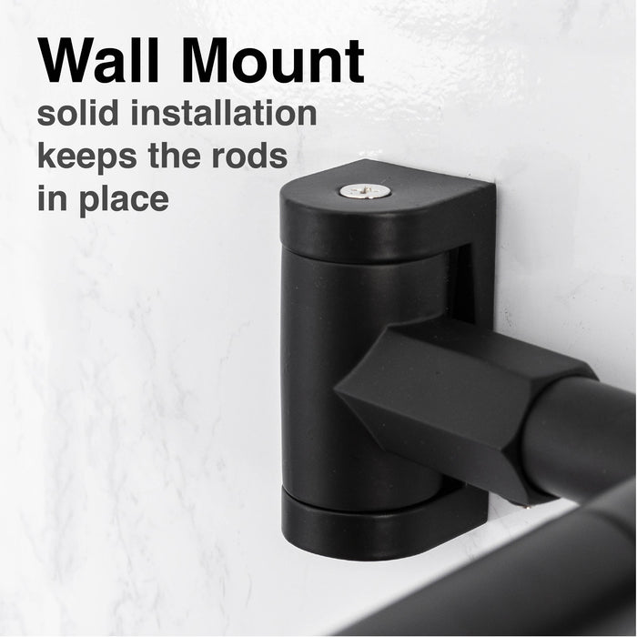 Utility-Sink.com 44 in. to 70 in. Double Curved Shower Rod (Matte Black Finish) - Product Image 10