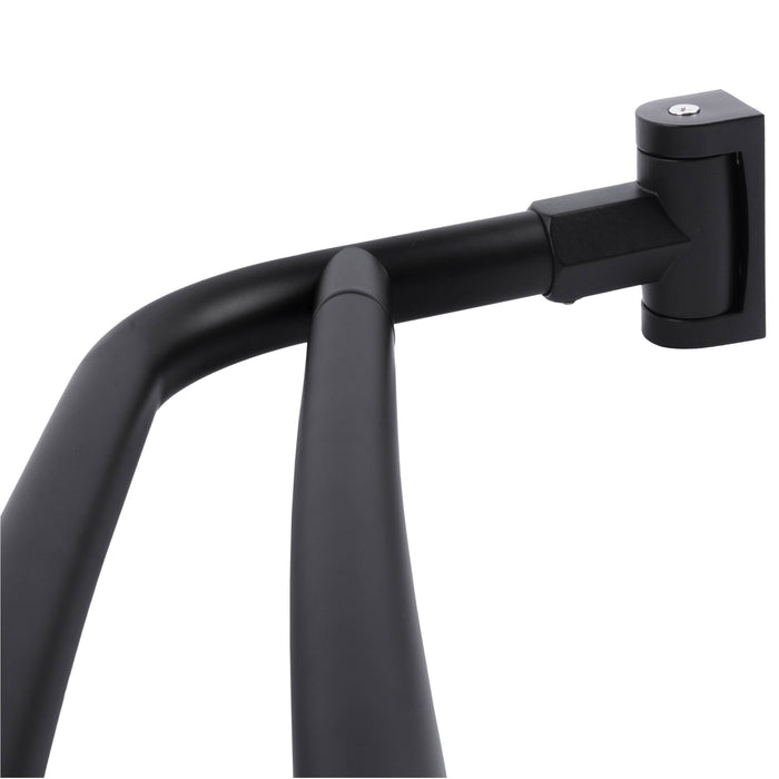 Utility-Sink.com 44 in. to 70 in. Double Curved Shower Rod (Matte Black Finish) - Main Product Image