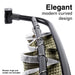 Utility-Sink.com 44 in. to 70 in. Double Curved Shower Rod (Matte Black Finish) - Detail View 2