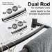 Utility-Sink.com 44 in. to 70 in. Double Curved Shower Rod (Matte Black Finish) - Product Image 6