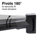 Utility-Sink.com 44 in. to 70 in. Double Curved Shower Rod (Matte Black Finish) - Product Image 8