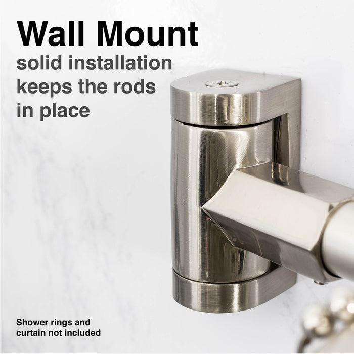 Utility-Sink.com 44 in. to 70 in. Double Curved Shower Rod (Brushed Nickel Finish) - Product Image 10