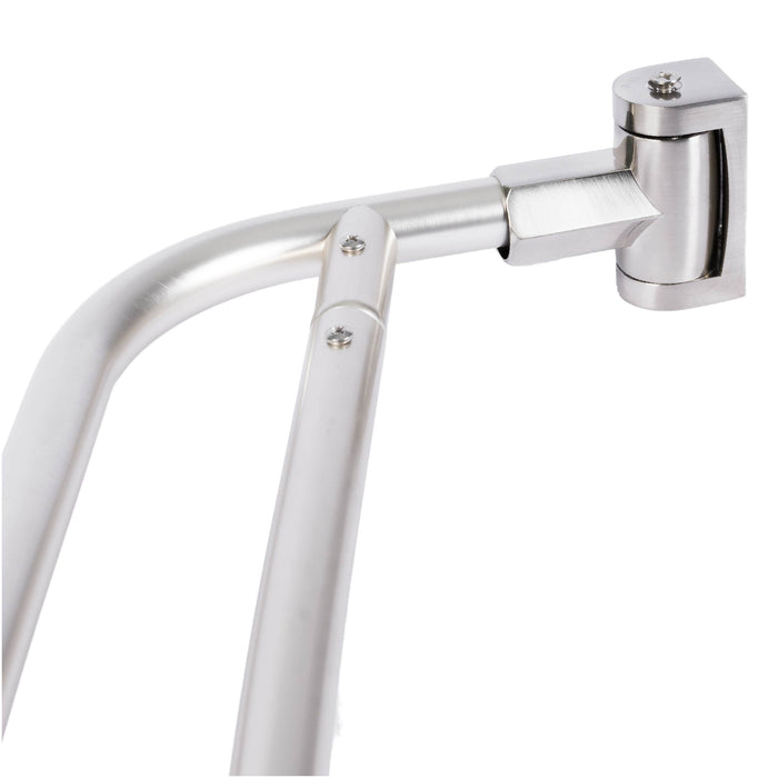 Utility-Sink.com 44 in. to 70 in. Double Curved Shower Rod (Brushed Nickel Finish) - Main Product Image