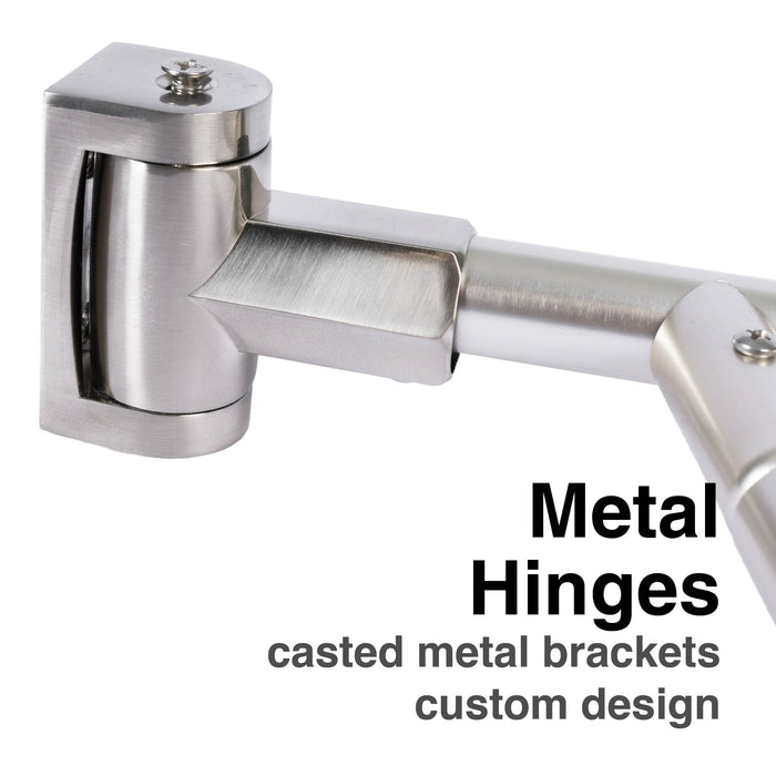 Utility-Sink.com 44 in. to 70 in. Double Curved Shower Rod (Brushed Nickel Finish) - Detail View 3