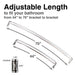 Utility-Sink.com 44 in. to 70 in. Double Curved Shower Rod (Brushed Nickel Finish) - Product Image 5