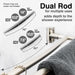 Utility-Sink.com 44 in. to 70 in. Double Curved Shower Rod (Brushed Nickel Finish) - Product Image 6