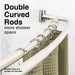 Utility-Sink.com 44 in. to 70 in. Double Curved Shower Rod (Brushed Nickel Finish) - Product Image 9