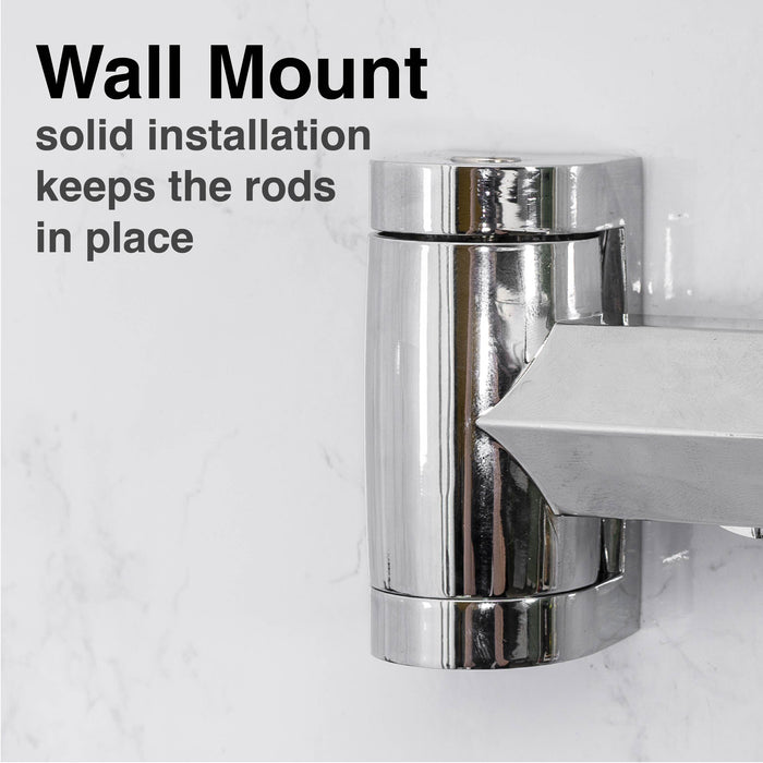 Utility-Sink.com 44 in. to 70 in. Double Curved Shower Rod (Chrome Finish) - Product Image 10