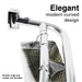 Utility-Sink.com 44 in. to 70 in. Double Curved Shower Rod (Chrome Finish) - Detail View 2